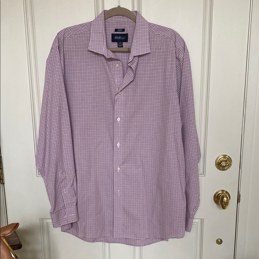Kenneth Cole Non-Iron Slim Fit Cotton Button Down Shirt 17 1/2” x 34/35
